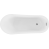 Mexen Alta freestanding bathtub 170 x 75 cm, white, brushed gun gray overflow - 52141707500-66