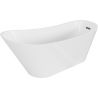 Mexen Alta freestanding bathtub 170 x 75 cm, white, brushed gun gray overflow - 52141707500-66