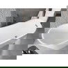 Mexen Alta freestanding bathtub 170 x 75 cm, white, brushed gun gray overflow - 52141707500-66
