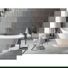 Mexen Alta freestanding bathtub 170 x 75 cm, white, brushed gun gray overflow - 52141707500-66