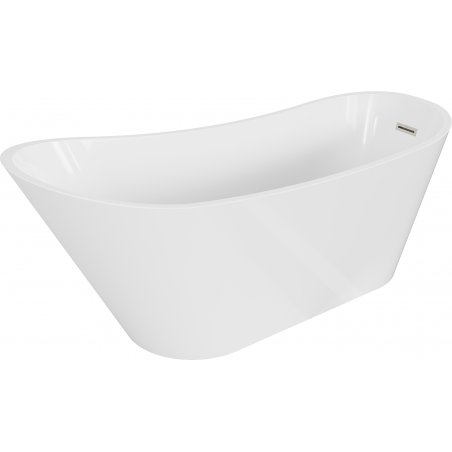 Mexen Alta freestanding bath 170 x 75 cm, white, brushed nickel overflow - 52141707500-97