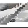 Mexen Alta freestanding bathtub 67 x 29.5 inches, white, gun metal overflow - 52141707500-95