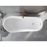 Mexen Alta freestanding bath 170 x 75 cm, white, brushed copper overflow - 52141707500-65