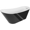 Mexen Alta freestanding bathtub 170 x 75 cm, white/black, chrome overflow - 52141707575-01