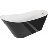 Mexen Alta freestanding bathtub 170 x 75 cm, white/black, brushed copper overflow - 52141707575-65