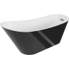 Mexen Alta freestanding bathtub 170 x 75 cm, white/black, gun metal overflow - 52141707575-95