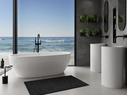 Mexen Torino freestanding bath made of conglomerate 155 x 78 cm, white gloss - 57271557810