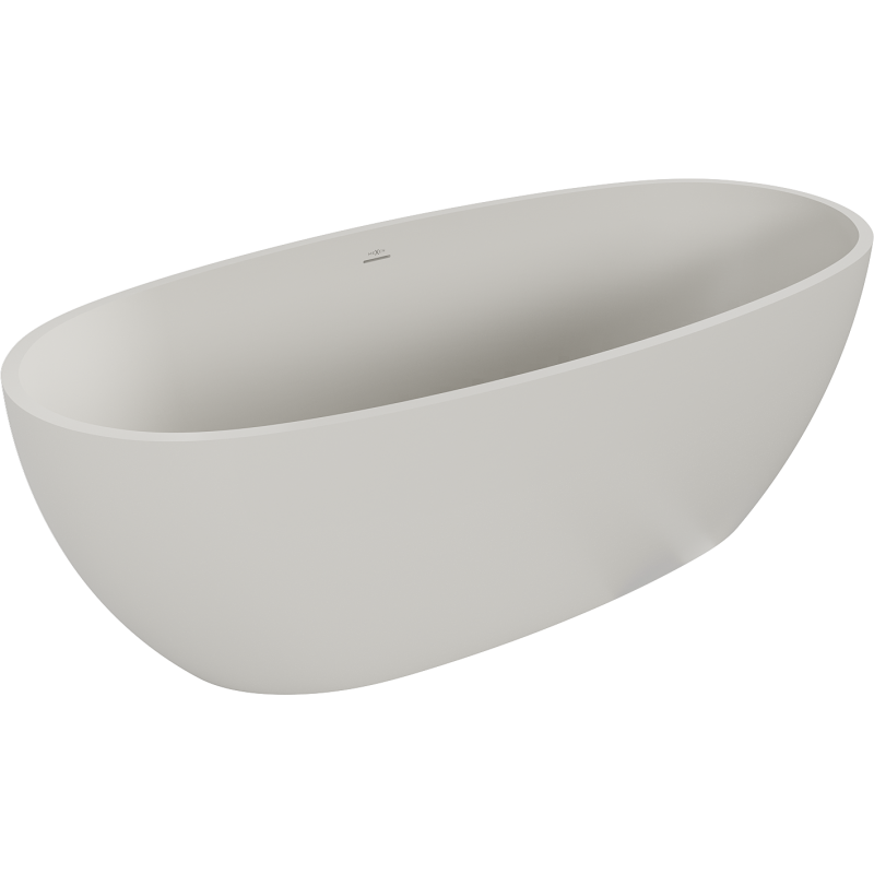 Mexen Torino freestanding bathtub from conglomerate 155 x 78 cm, matte concrete - 57271557861