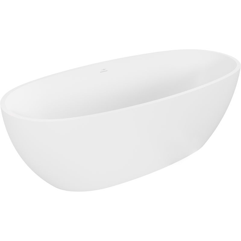 Mexen Torino freestanding bathtub made of conglomerate 155 x 78 cm, white matt - 57271557800