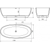 Mexen Torino freestanding bathtub made of conglomerate 175 x 78 cm, matte white - 57271757800