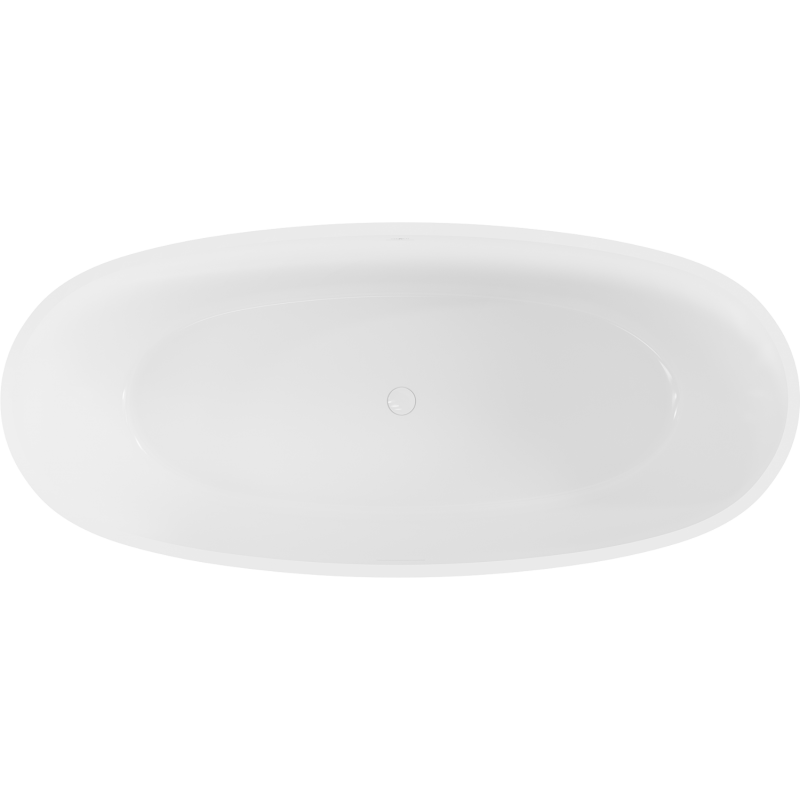 Mexen Torino freestanding bath made of conglomerate 175 x 78 cm, white gloss - 57271757810