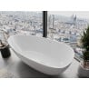 Mexen Imola freestanding bath made of conglomerate 150 x 77 cm, white gloss - 57281507610