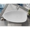 Mexen Imola freestanding bath made of conglomerate 150 x 77 cm, white gloss - 57281507610