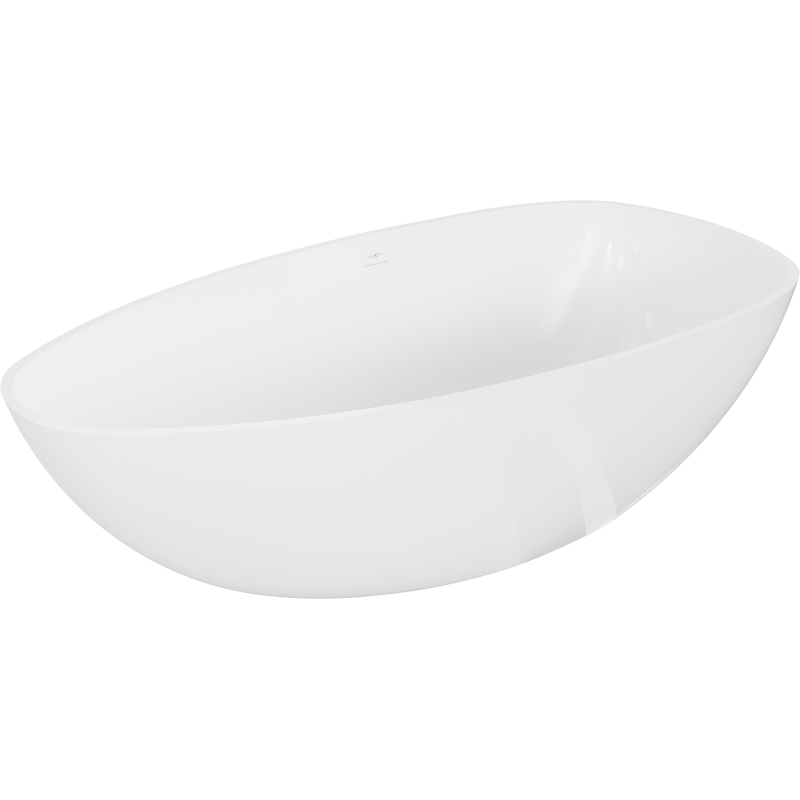 Mexen Imola freestanding bath made of conglomerate 170 x 88 cm, white gloss - 57281708510