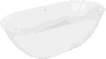 Mexen Siena freestanding bath made of conglomerate 170 x 80 cm, white matt - 57291708000