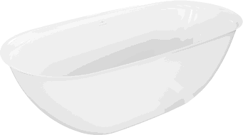 Mexen Siena freestanding bath made of conglomerate 170 x 80 cm, white gloss - 57291708010