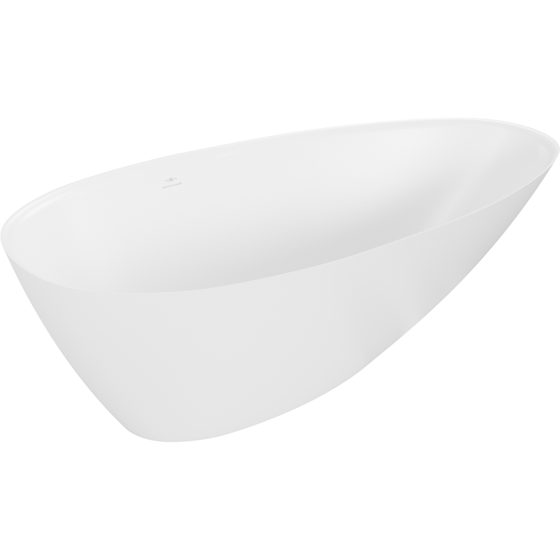 Mexen Milano freestanding bath made of conglomerate 150 x 82 cm, white matt - 57301508500