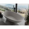Mexen Milano free-standing bathtub made of conglomerate 150 x 82 cm, matte concrete - 57301508561