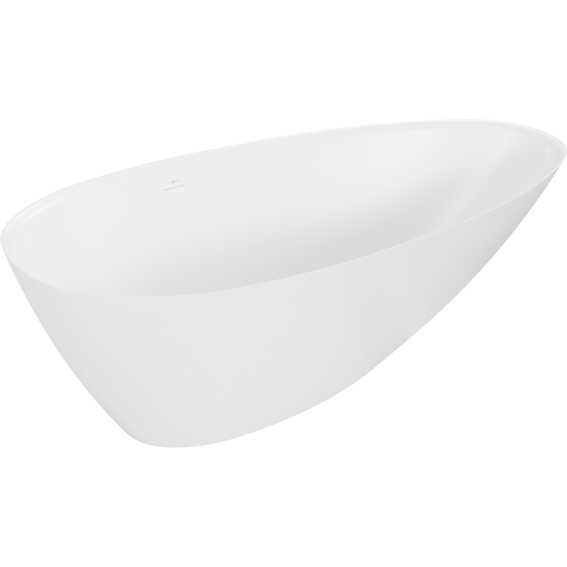Mexen Milano freestanding bathtub made of conglomerate 170 x 86 cm, white matt - 57301708500