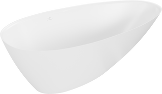 Mexen Milano freestanding bath made of conglomerate 170 x 86 cm, white matte - 57301708500