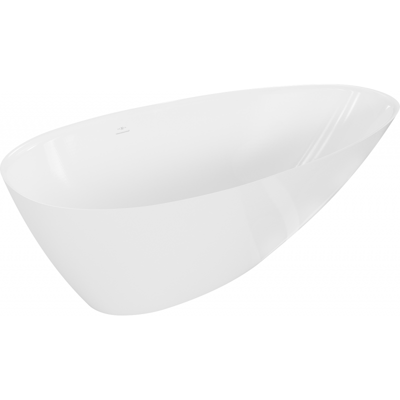 Mexen Milano freestanding bathtub made of conglomerate 170 x 86 cm, white gloss - 57301708510