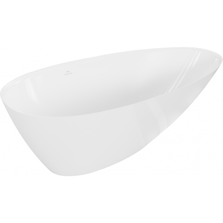 Mexen Milano freestanding bathtub made of conglomerate 170 x 86 cm, white gloss - 57301708510