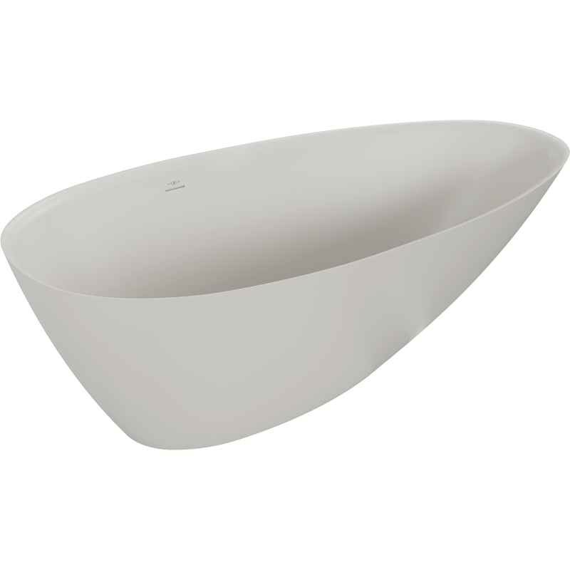 Mexen Milano freestanding bathtub made of conglomerate 170 x 86 cm, matte concrete - 57301708561