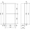 Mexen X-Wall-K recessed shelf made of conglomerate 62.2 x 30.7 cm, white - 1900623010