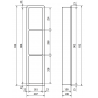 Mexen X-Wall-K recessed shelf from conglomerate 93.2 x 20.7 cm, white - 1900932010