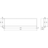 Mexen X-Wall-K recessed shelf conglomerate 122.7 x 30.7 cm, white - 1900123010