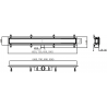 Mexen Flat Abs Flat ABS linear drain 2-in-1 60 cm, black - 1769060