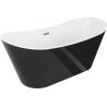 Mexen Montana free-standing bathtub 170 x 80 cm, white/black, rose gold overflow - 52011708075-60