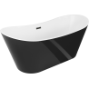 Mexen Montana free-standing bathtub 180 x 90 cm, white/black, black overflow - 52011809075-70