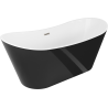 Mexen Montana freestanding bathtub 180 x 90 cm, white/black, brushed nickel overflow - 52011809075-97