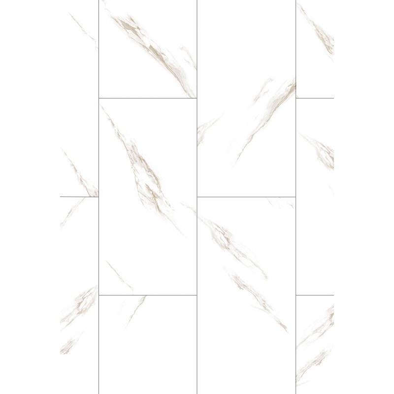 Mexen River White  vinyl panels 610 x 305 mm SPC 6.5 mm, IXPE underlay 1.5 mm, 4 V-Groove, Jazz White