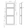 Mexen X-Wall-S SMC Recessed Shelf with Flange 99.1 x 40.7 cm, White - 1901994109