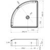 Mexen X-Wall-S corner wall shelf SMC 20.5 x 20.5 cm, white - 1901202005