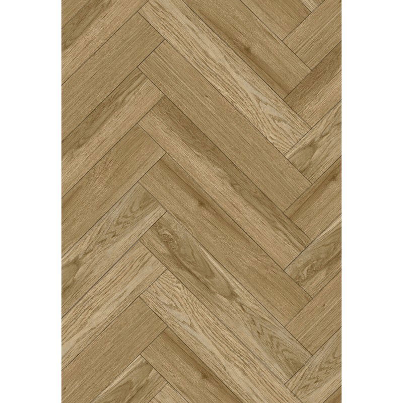 Mexen Manhattan herringbone vinyl panels 635 x 127 mm SPC 6.5 mm, IPEX underlay 1.5 mm, 4 V-groove, Oak