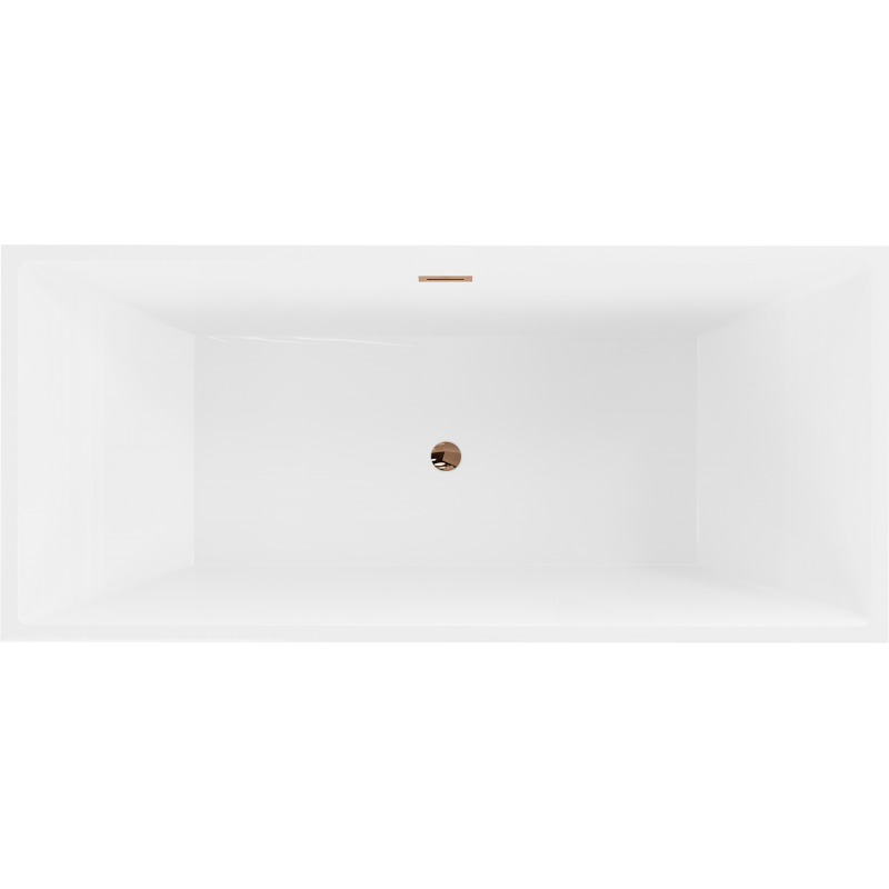 Mexen Vigo freestanding bathtub 178.5 x 80 cm, white, overflow rose gold - 51251788000-60