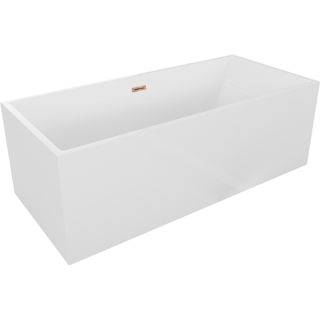 Mexen Vigo freestanding bathtub 178.5 x 80 cm, white, overflow rose gold - 51251788000-60