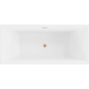 Mexen Vigo free-standing bathtub 178.5 x 80 cm, white, brushed copper overflow - 51251788000-65