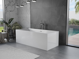 Mexen Vigo freestanding bath 178.5 x 80 cm, white, gun metal overflow - 51251788000-95