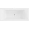 Mexen Vigo freestanding bath 178.5 x 80 cm, white, brushed nickel overflow - 51251788000-97