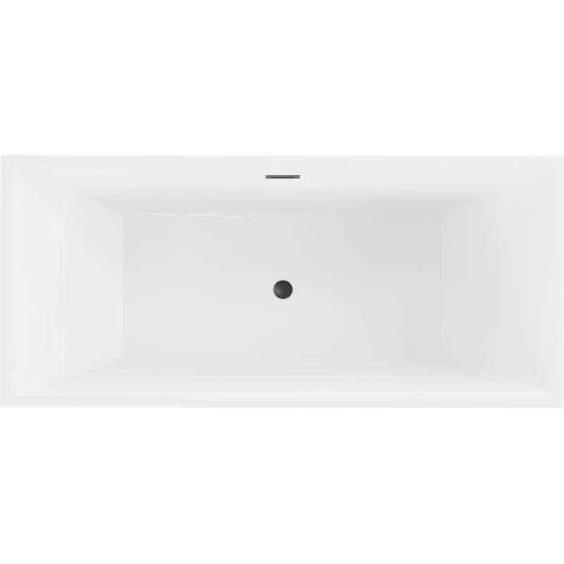 Mexen Vigo freestanding bathtub 178.5 x 80 cm, white, black overflow - 51251788000-70
