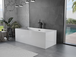 Mexen Vigo freestanding bathtub 178.5 x 80 cm, white, black overflow - 51251788000-70