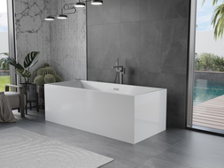 Mexen Vigo freestanding bathtub 178.5 x 80 cm, white, brushed gun gray overflow - 51251788000-66