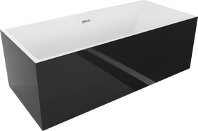 Mexen Vigo freestanding bathtub 178.5 x 80 cm, white/black, chrome overflow - 51251788075-01