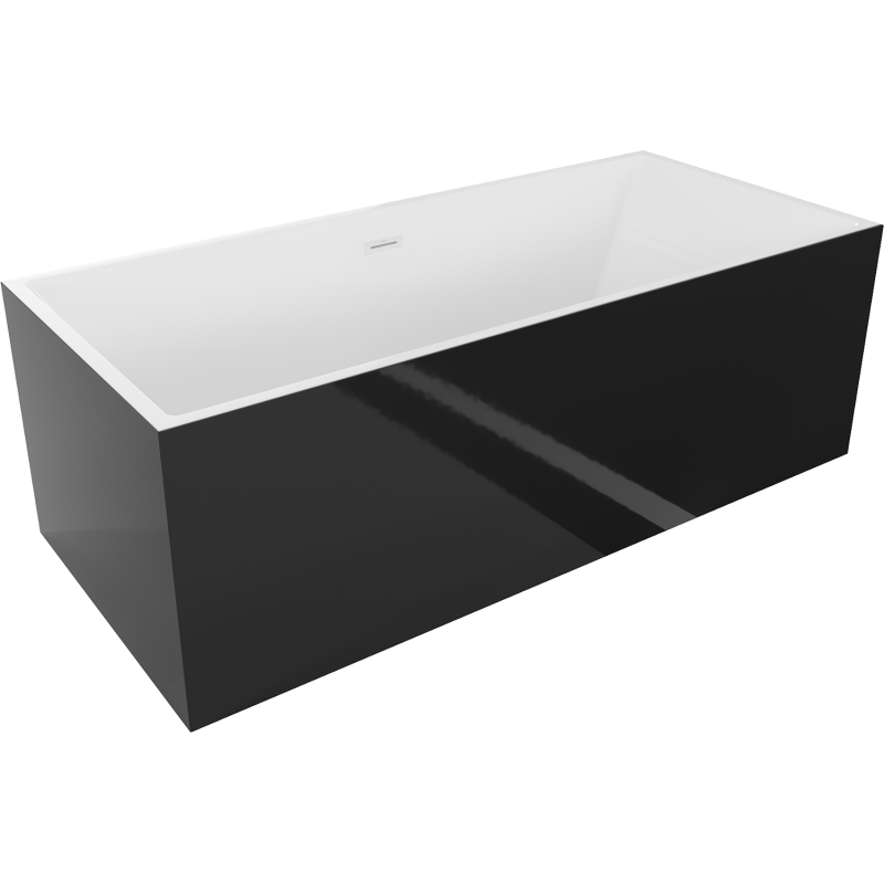 Mexen Vigo freestanding bathtub 178.5 x 80 cm, white/black, white overflow - 51251788075-20