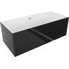 Mexen Vigo freestanding bathtub 178.5 x 80 cm, white/black, gold overflow - 51251788075-50