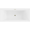 Mexen Vigo freestanding bathtub 178.5 x 80 cm, white/black, gold overflow - 51251788075-50